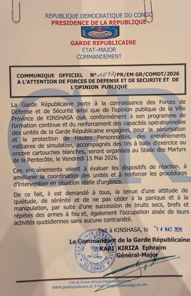 1002289775-662x1024 Kinshasa/RDC : Pas de panique ce vendredi avec les entraînements et des tirs à cartouches blanches de la Garde Républicaine